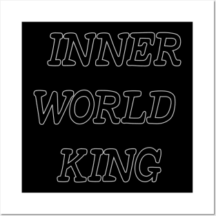 Introvert man Inner world king Posters and Art
